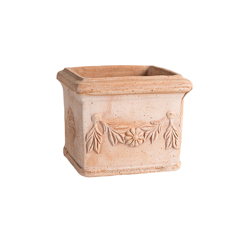 Cubo Festonato Terracotta Oasi Classica | Degrea: Produzione di vasi in terracotta