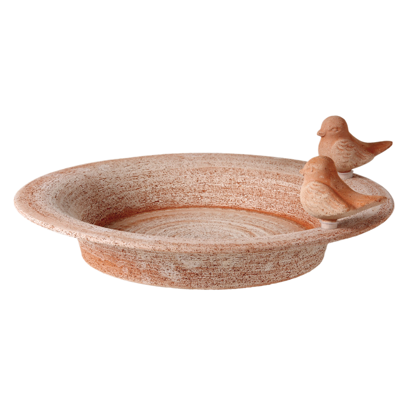 Piatto Con Uccelli Terracotta Oasi | Degrea: Produzione di vasi in terracotta
