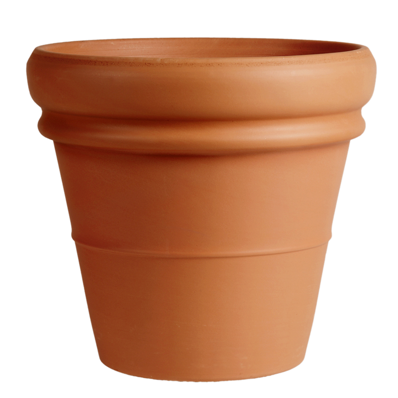 Vaso Doppio Bordo Terracotta Classica | Degrea: Produzione di vasi in terracotta